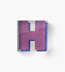 Letters of the alphabet H Acrylic Block