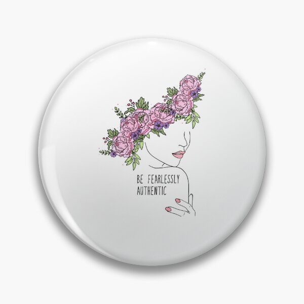 Item preview, Silhouette Of A Girl With An Inspirational Quote "Be Fearlessly Authentic" designed and sold by TeesFashion.