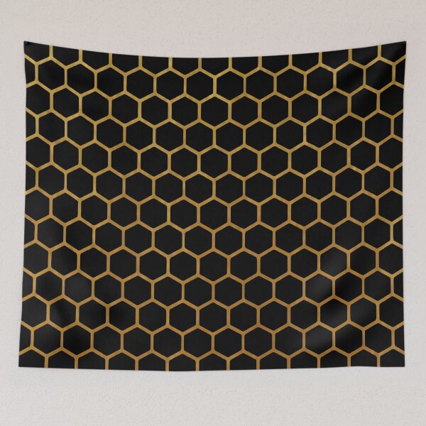 Item preview, Hexagon Pattern Black and Gold designed and sold by Yellow-Eyes.