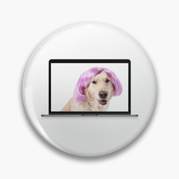 Item preview, Dog with wig designed and sold by The Love Quill.