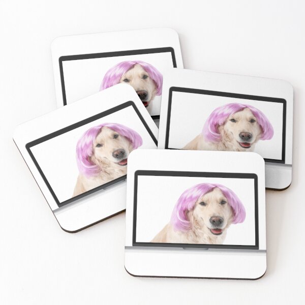 Item preview, Dog with wig designed and sold by The Love Quill.