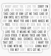 mickey milkovich quotes Sticker