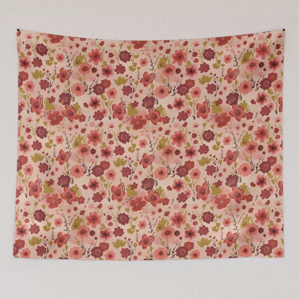 Aperçu de l'œuvre Fleurs roses colorées à l'eau créée et vendue par SisterlyLove.