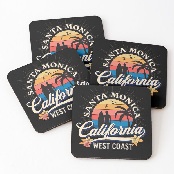 Item preview, Summer Beach Vintage Santa Monica California Surfing designed and sold by CattlettArt.