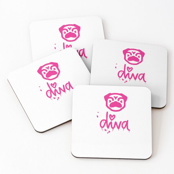 Item preview, Pug diva design. Pug divas who love their dogs. Pug glamour.  designed and sold by Doggymadness.