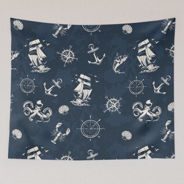 Item preview, Marine theme summer time, ships, sea designed and sold by DesignNIO.