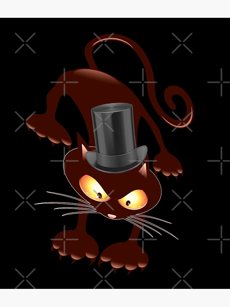 "TOP HAT CAT" Poster for Sale by noimion Redbubble