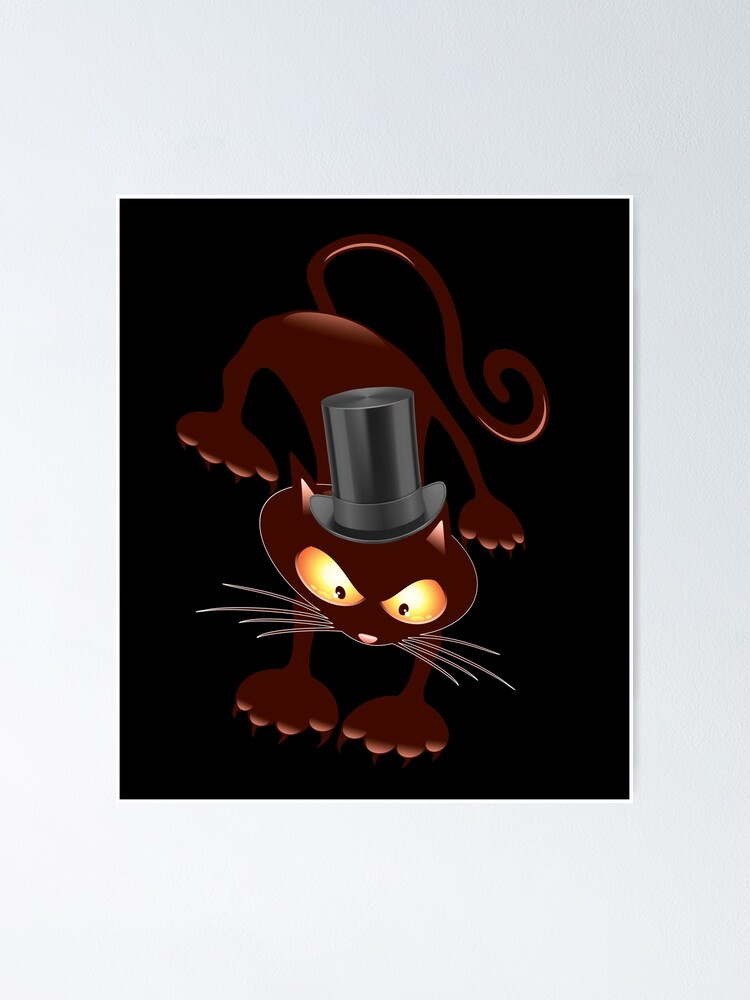 "TOP HAT CAT" Poster for Sale by noimion Redbubble