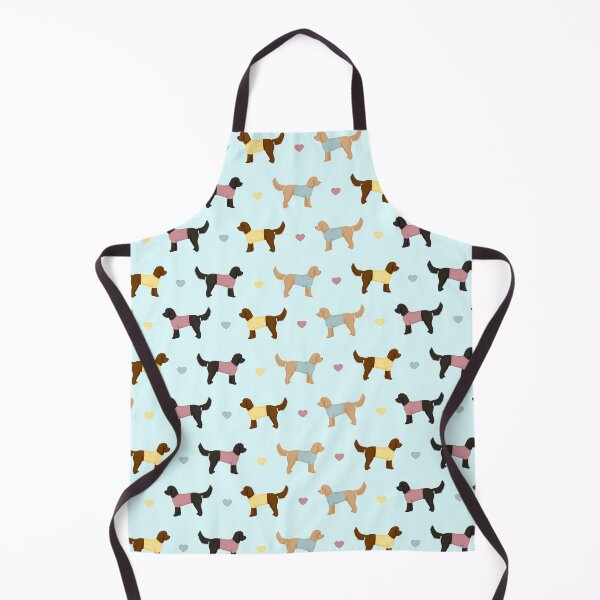 Item preview, Cockapoos and Hearts Pattern - Blue designed and sold by Kittys-Art.