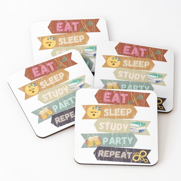 Item preview, Eat Sleep Study Party Repeat designed and sold by YJHDesign.