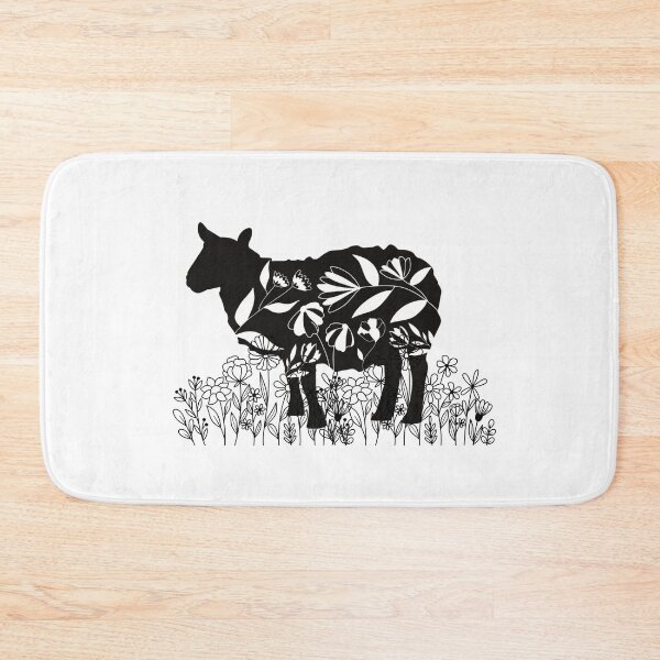 Item preview, Black Sheep Silhouette with Wildflowers designed and sold by HappyLifeCreate.