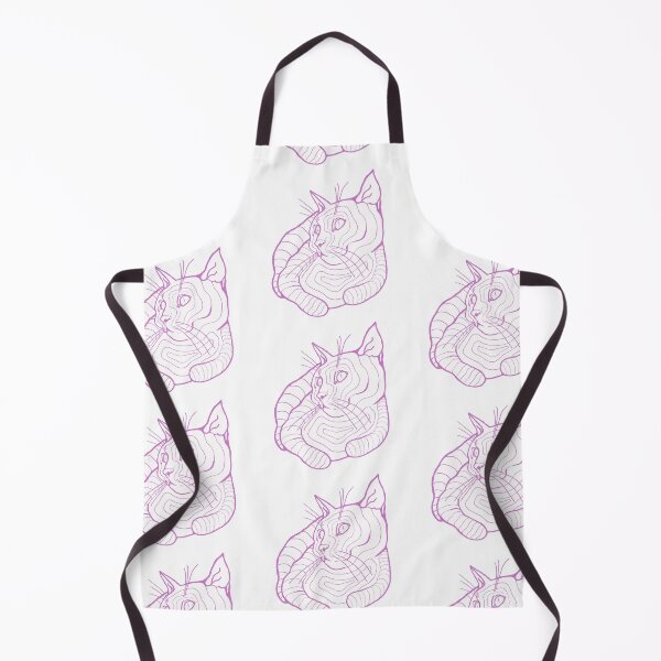 Item preview, Cute chubby chonky cat design - lineart version fat kitty pink colour palette no.3 designed and sold by Balsamista-art.