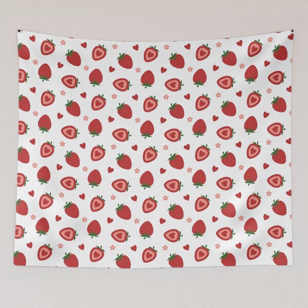 Item preview, Strawberry Lovers Floral Pattern designed and sold by Creative Wolf Design.