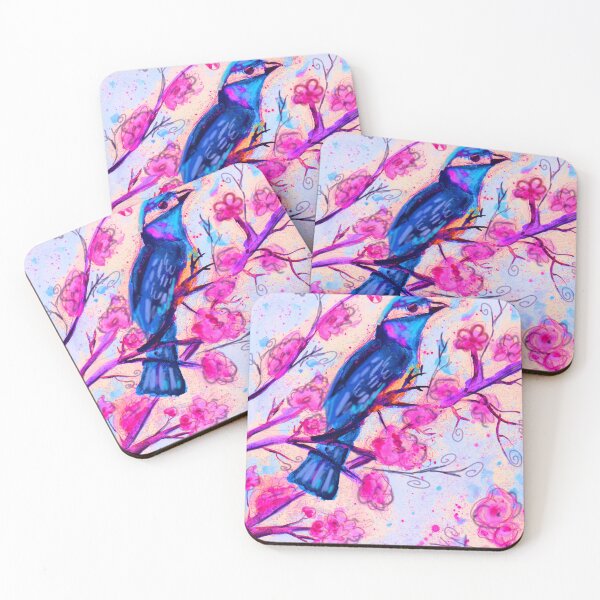 Item preview, colorful bird art designed and sold by HibiscusHeron.