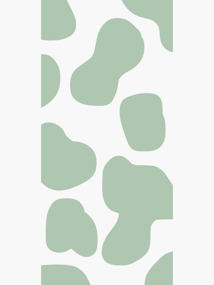 "Sage Cow Print" Sticker by emmyea Redbubble