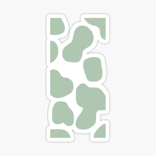 "Sage Cow Print" Sticker by emmyea Redbubble