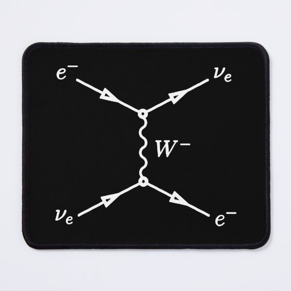 Item preview, weak interaction Feynman diagram dark version designed and sold by NoetherSym.