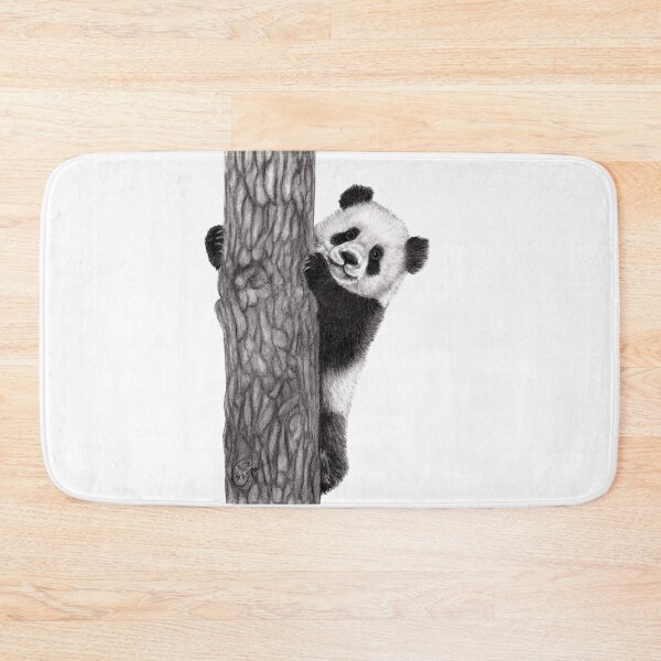 Item preview, Young panda clinging to a tree designed and sold by SylvieG18.