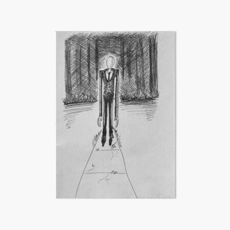 Slenderman Art Board Print by Vanum-Chan