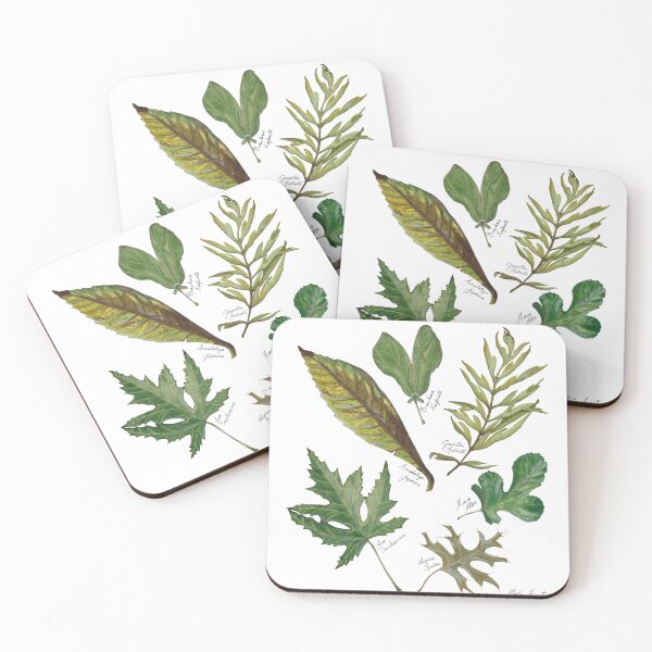 Item preview, Composition of tree leaves in watercolor designed and sold by Malu-Iriarte.