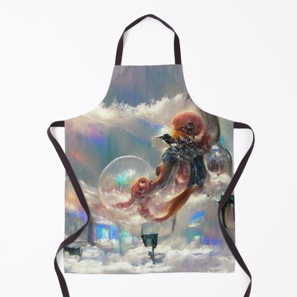 Item preview, celestial octopus flying abstract designed and sold by Zevy-Darling.