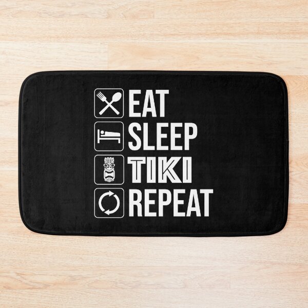 Item preview, Eat Sleep Tiki Repeat designed and sold by Cat Lady Designs.