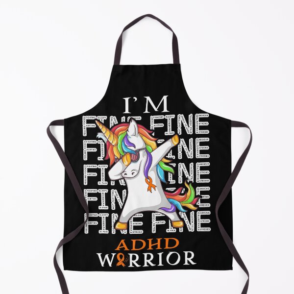 Item preview, Unicorn ADHD Warrior I'm Fine ADHD Awareness designed and sold by Hatjar.