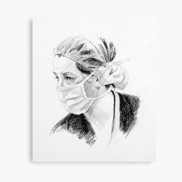 Nurse Cher - Drawing, by Adelaide Artist Avril Thomas - South Australian Artist Canvas Print