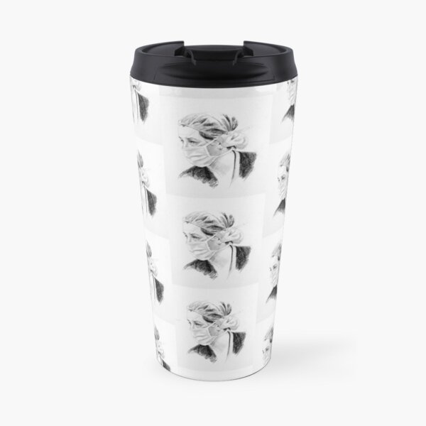 Nurse Cher - Drawing, by Adelaide Artist Avril Thomas - South Australian Artist Travel Coffee Mug