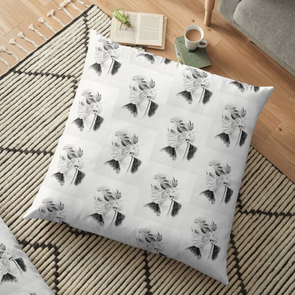 Nurse Cher - Drawing, by Adelaide Artist Avril Thomas - South Australian Artist Floor Pillow