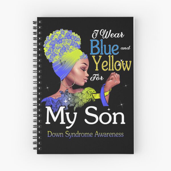 Item preview, Down Syndrome Awareness Black Girl I Wear Blue And Yellow For My Son designed and sold by tenjun16.