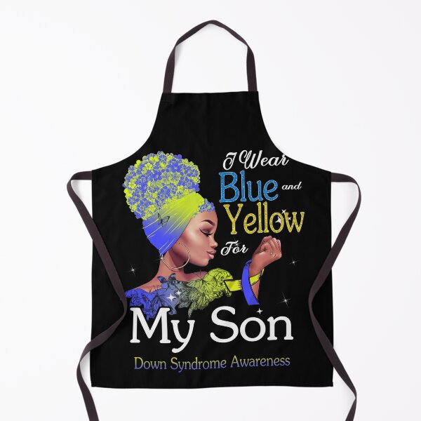 Item preview, Down Syndrome Awareness Black Girl I Wear Blue And Yellow For My Son designed and sold by tenjun16.