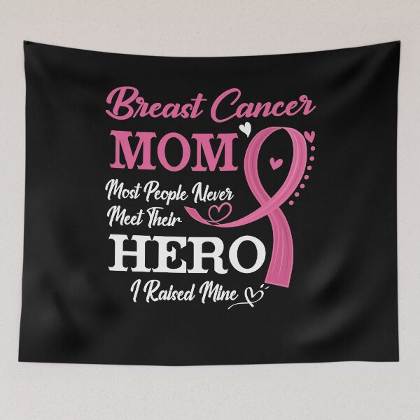Item preview, Proud Breast Cancer Mom Most People Never Meet Their Hero I Raised Mine Breast Cancer Awareness designed and sold by Kohend.