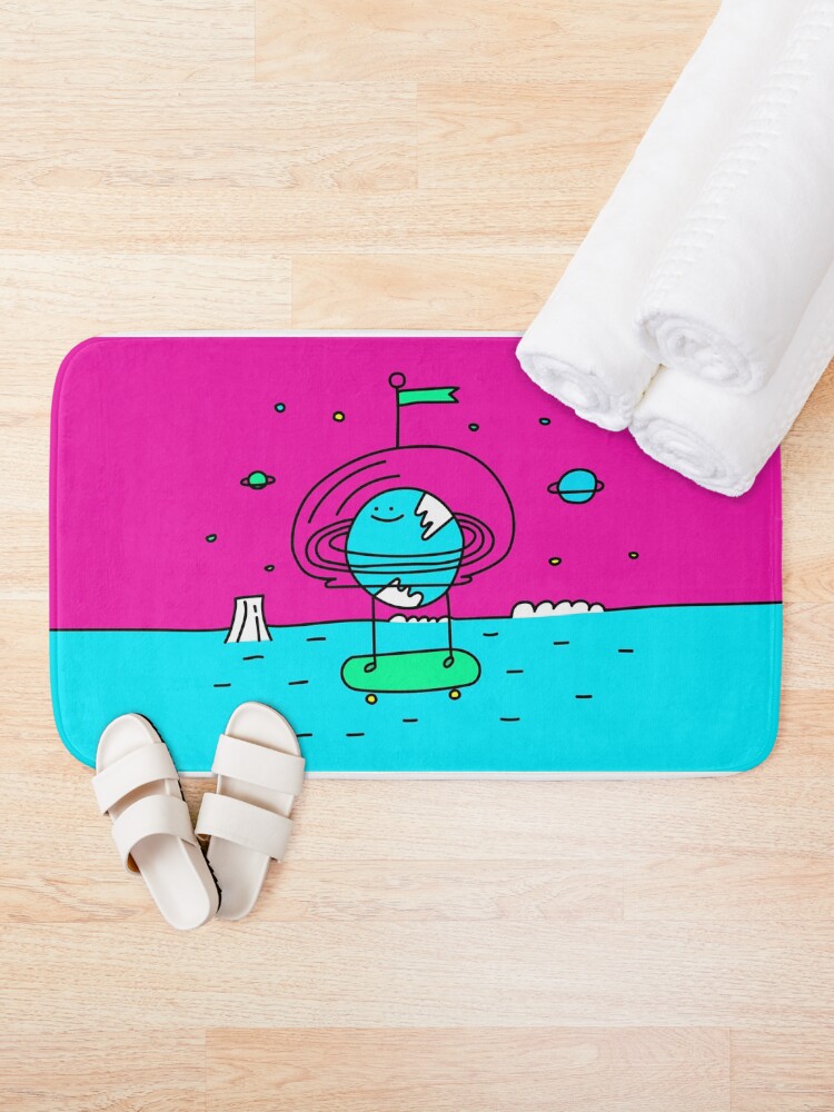 Alternate view of Surreal Planet - Mr Beaker Bath Mat