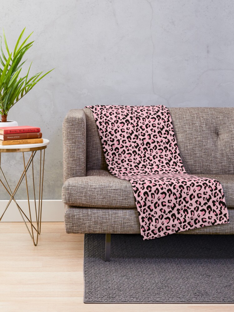 Pink cheetah throw blanket sale