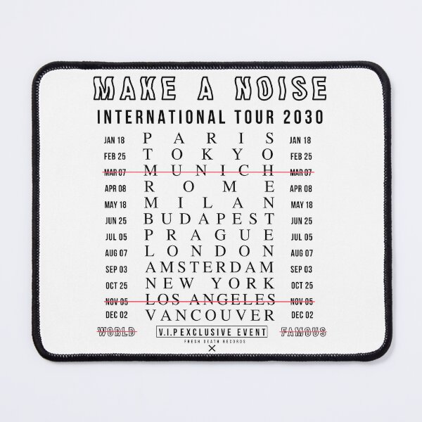 Item preview, Make A Noise, List of World Famous Cities, List Cities Tour designed and sold by teezzi.