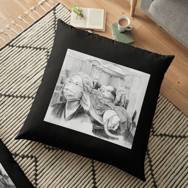 My Future My Past - Drawing by Adelaide Artist Avril Thomas - South Australian Artist Floor Pillow