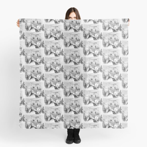 My Future My Past - Drawing by Adelaide Artist Avril Thomas - South Australian Artist Scarf