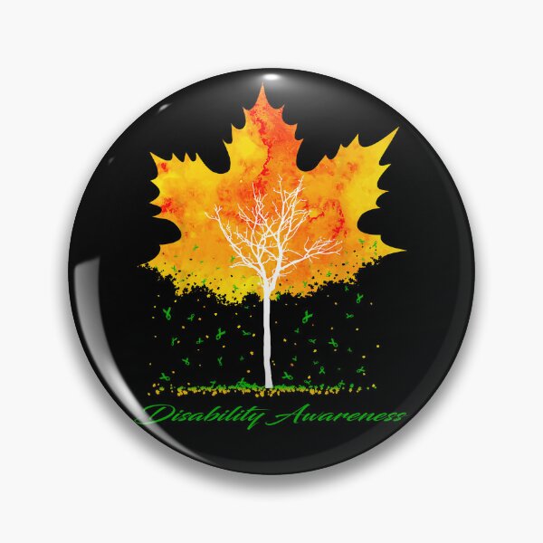Item preview, Disability Awareness Maple Leaf Autumn Tree Orange Fall Leaves Season designed and sold by Sabfit.