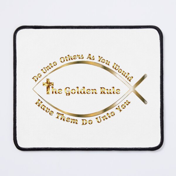 Item preview, The Golden Rule Ichthys - Gold Christian Symbol designed and sold by molamode.