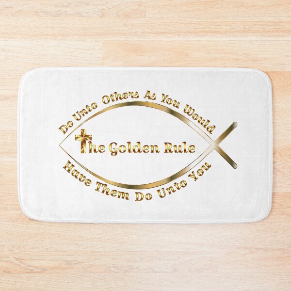 Item preview, The Golden Rule Ichthys - Gold Christian Symbol designed and sold by molamode.