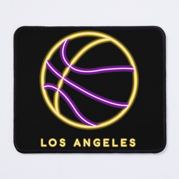 Item preview, Los Angeles Purple & Gold Neon Basketball designed and sold by R2-T2.