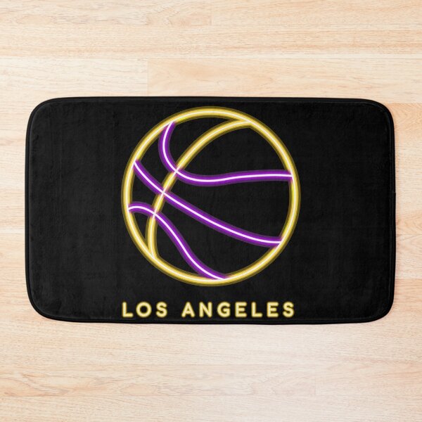 Item preview, Los Angeles Purple & Gold Neon Basketball designed and sold by R2-T2.