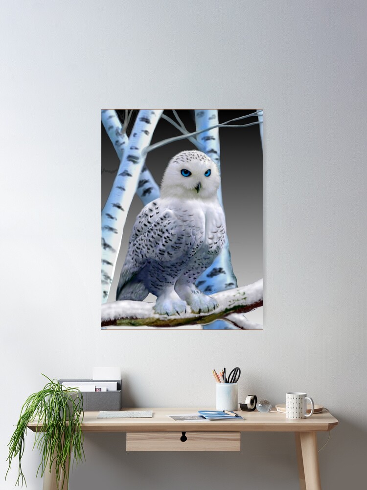 BLUE-EYED SNOW OWL