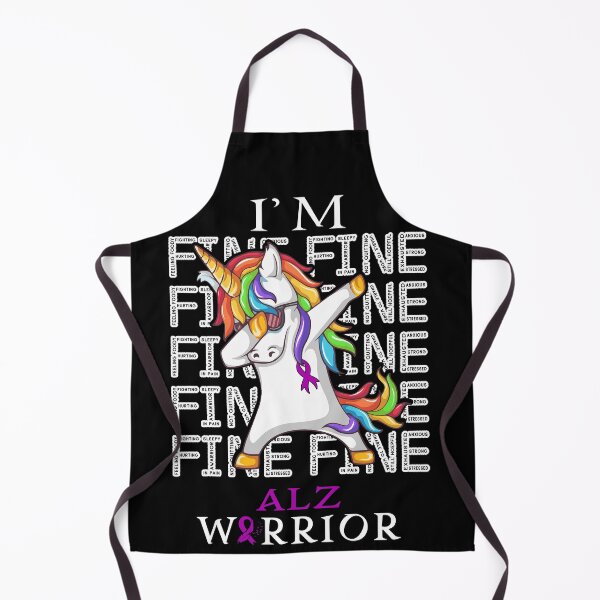 Item preview, Unicorn ALZ Warrior I'm Fine ALZ Awareness designed and sold by Hatjar.