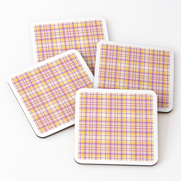 Item preview, Purple and Yellow Four Lines Symmetry Diagonal Checked Square Diamond Geometric Pattern designed and sold by Moyanana.