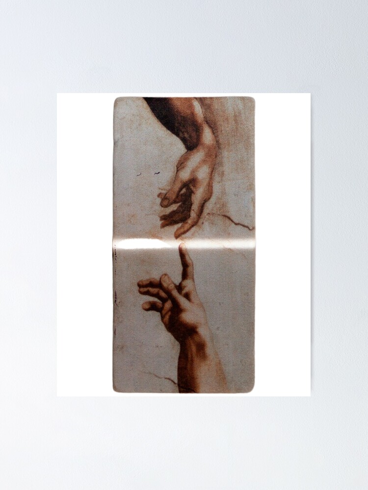 Poster « La création d'Adam, la peinture de la création d'Adam de