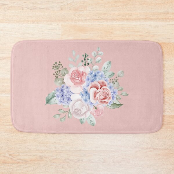 Item preview, Pastel Colored Floral Patterns | Roses & Hydrangeas | Pink, White, Blue & Lilac Watercolor Flowers  designed and sold by AurayaStudio.