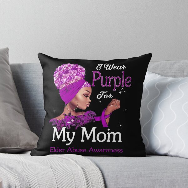 Item preview, Elder Abuse Awareness Black Girl I Wear Purple For My Mom designed and sold by tenjun16.