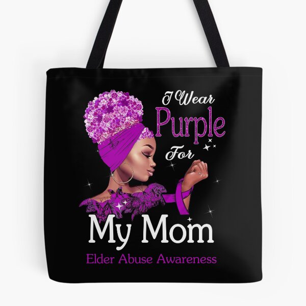 Item preview, Elder Abuse Awareness Black Girl I Wear Purple For My Mom designed and sold by tenjun16.